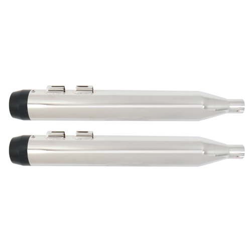 PartzBiz HD: 4406852-Power House Chrome 4.5 ท่อสลิปออนปลายท่อสีดำ Harley M8 17-Up