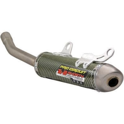 PartzBiz HD: 4406820-Pro Circuit Ti-2 Silencer คาร์บอนไทเทเนียมท่อไอเสียท่อไอเสีย Honda CR250R 92-96 1821-1987 18211987 Off Road อัพเกรดประสิทธิภาพ Slip บนท่อไอเสียท่อส่วนหัวที่ดีที่สุดสำหรับ Dirt BIKE Motocross x