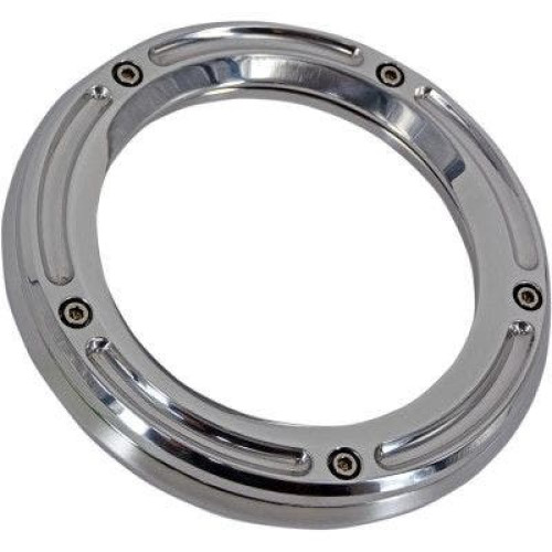 PartzBiz HD: 4406745-Trask TM-0041CH Chrome Billet Assault Clear Derby Cover 5-Hole Harley 16-Up 1107-0638 11070638 softail road electra glide dyna breakout big twin Sporty buy best for 883 1200 