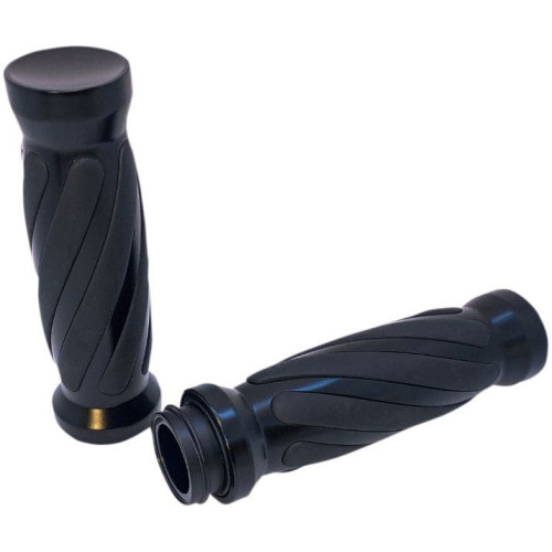 PartzBiz HD: 4406749-Pro-One 490011B ด้ามจับยางบิดแบบกำหนดเองสีดำ TBW Harley Big Twin 08-20