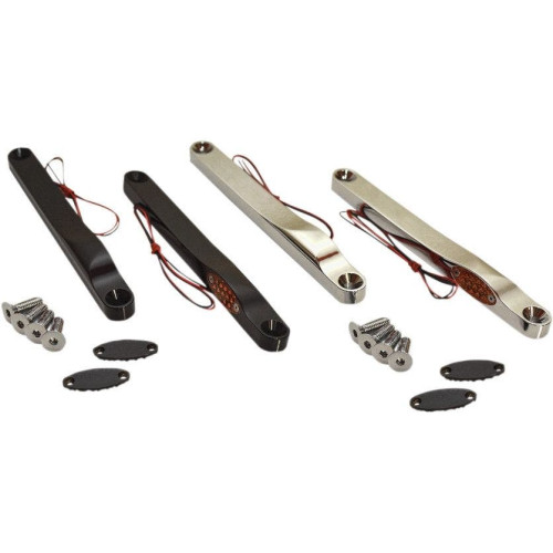 PartzBiz HD: 4406762-Pro-One Pro-1 909110 Chrome LEDควันรมควันAmberด้านหน้าไฟเลี้ยว 00-17 Harley Davidson Fat Boy FLSTF 2020-1538 20201538