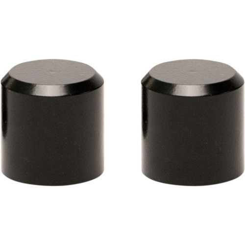 PartzBiz HD: 4406742-Pro Pad Black Finish 2 Short Billet Docking Hardware Station Covers for Harley  DSC-SMTH-SB 3550-0301 35500301