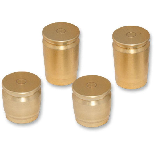 PartzBiz HD: 4406707-Pro Pad Brass Finish 4 ชิ้น Billet Docking Hardware Station ครอบคลุมสำหรับ Harley | DSC-SC-SET PartzBiz HD: 4406707-Pro Pad Brass Finish 4 ชิ้น Billet Docking Hardware Station ครอบคลุมสำหรับ Harley | DSC-SC-SET