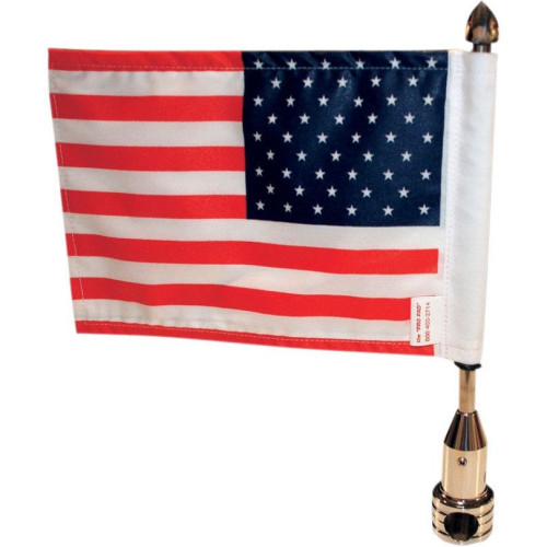 PartzBiz HD: 4406687-Pro Pad Tour Pack Solid 3/8" Bar Flag Mount w/ 6x9 American Flag for Harley | RFM-FXD4