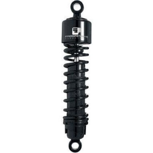 PartzBiz HD: 4406628-โช้คหลังแบบ Progressive Suspension 11” สีดำ Standard Duty Harley Dyna 91-15 | 412-4037B