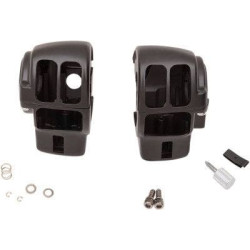 PartzBiz HD DS06160358 - Drag Black 1 1/4" Handlebar Control Radio Switch Housing Kit Harley FLH/T 96-07 0616-0358 06160358 dyna glide wide electra road street king sportster sporty mechanical hydraulic disc single dual Harley Davidson Softail Fat Boy Slim FLSS FLSTFBS Custo PartzBiz HD DS06160358 - Drag Black 1 1/4" Handlebar Control Radio Switch Housing Kit Harley FLH/T 96-07 0616-0358 06160358 dyna glide wide electra road street king sportster sporty mechanical hydraulic disc single dual Harley Davidson Softail Fat Boy Slim FLSS FLSTFBS Custo