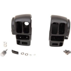 PartzBiz HD DS06160359 - Drag Black 1 1/4" Handlebar Control Radio Switch Housing Kit Harley FLH/T 96-07 0616-0359 06160359 dyna glide wide electra road street king sportster sporty mechanical hydraulic disc single dual Harley Davidson Softail Fat Boy Slim FLSS FLSTFBS Custo PartzBiz HD DS06160359 - Drag Black 1 1/4" Handlebar Control Radio Switch Housing Kit Harley FLH/T 96-07 0616-0359 06160359 dyna glide wide electra road street king sportster sporty mechanical hydraulic disc single dual Harley Davidson Softail Fat Boy Slim FLSS FLSTFBS Custo