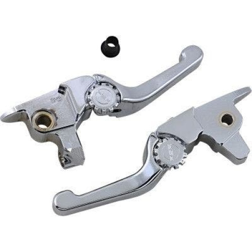 PartzBiz HD: 4406319-EPC Great Price. Free Shipping. PSR 12-01661-20 Chrome Anthem Shorty Lever Set Pair Harley FLH/T & Trike 17-20