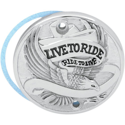 PartzBiz HD: 4406280-Drag Chrome Live to Ride 2 Hole Points Cover for Harley Sportster XL 86-03 | 0940-0843