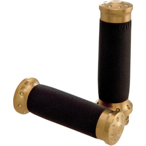 PartzBiz HD: 4404888-Roland Sands Design RSD Brass Tracker Billet Hand Grips Harley Cable Throttle | 0063-2030