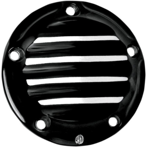 PartzBiz HD: 4404798-Roland Sands RSD Black Contrast Cut Nostalgia ฝาครอบจุดระเบิด Harley Twin Cam | 0177-2013-BH