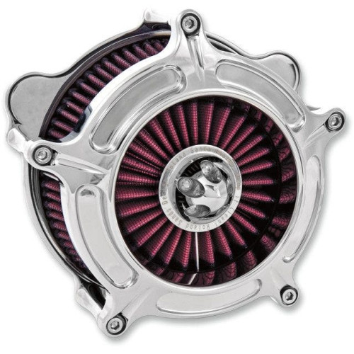 PartzBiz HD: 4404770-Roland Sands RSD Chrome Turbine Stage 1 Air Cleaner Harley 99-17 Cable Big Twin | 0206-2037-CH