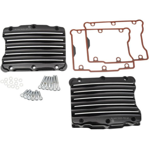 PartzBiz HD: 4404748-Roland Sands RSD Nostalgia Black Contrast Rocker Box Covers Harley T/C 99-15 | 0177-2018-BH PartzBiz HD: 4404748-Roland Sands RSD Nostalgia Black Contrast Rocker Box Covers Harley T/C 99-15 | 0177-2018-BH