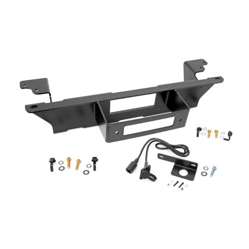 PartzBiz HD: 4404672-Rough Country 11002 Hidden Winch Mounting Plate 1999-2006 Silverado Sierra 1500 2WD 4WD GMC Chevy Truck Upgrade Best New Front Bumper Winch