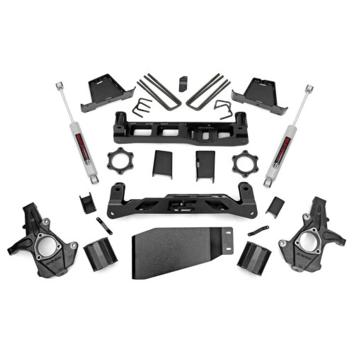 PartzBiz HD: 4404648-Rough Country 23630 6" Suspension Lift Kit N3 Shocks 07-13 Chevy Silverado GMC Sierra 1500 4WD best new upgrade replacement shocks crossmember knuckles blocks PartzBiz HD: 4404648-Rough Country 23630 6" Suspension Lift Kit N3 Shocks 07-13 Chevy Silverado GMC Sierra 1500 4WD best new upgrade replacement shocks crossmember knuckles blocks