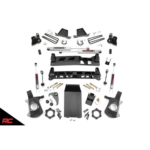 PartzBiz HD: 4404654-Rough Country 27220A 6" Lift Kit w/ N3 Shocks 99-06 Chevy Silverado Sierra 1500 GMC Chevy Truck Lift Suspension Shocks Torsion Keys Leaf Spring Blocks U bolts Upgrade Best New Front Rear Suspension PartzBiz HD: 4404654-Rough Country 27220A 6" Lift Kit w/ N3 Shocks 99-06 Chevy Silverado Sierra 1500 GMC Chevy Truck Lift Suspension Shocks Torsion Keys Leaf Spring Blocks U bolts Upgrade Best New Front Rear Suspension