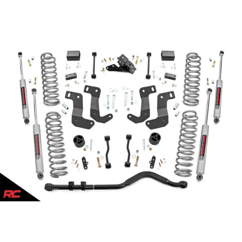 PartzBiz HD: 4404597-Rough Country 66830 3.5" Lift Kit w/ N3 Shocks for 2018-Up Jeep Wrangler JL 4DR 4X4 sport sahara moab unlimited best new suspension upgrade shocks springs PartzBiz HD: 4404597-Rough Country 66830 3.5" Lift Kit w/ N3 Shocks for 2018-Up Jeep Wrangler JL 4DR 4X4 sport sahara moab unlimited best new suspension upgrade shocks springs