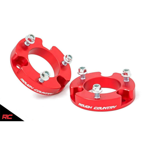 PartzBiz HD: 4404578-Rough Country 744RED 2" Leveling Kit 2005-2019 Toyota Tacoma Suspension Kit Red best new upgrade front coil spring spacer lift kit 2wd 4wd 4x4 offroad PartzBiz HD: 4404578-Rough Country 744RED 2" Leveling Kit 2005-2019 Toyota Tacoma Suspension Kit Red best new upgrade front coil spring spacer lift kit 2wd 4wd 4x4 offroad
