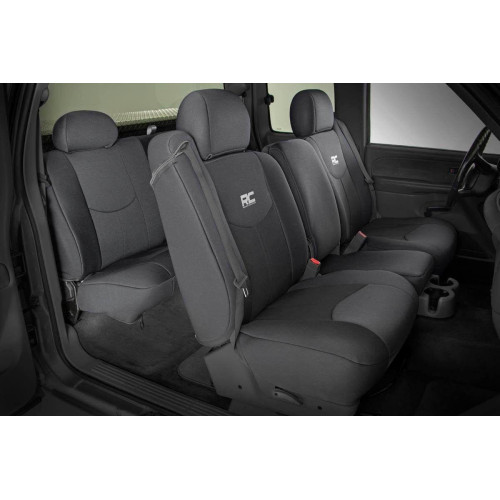 PartzBiz HD: 4404556-Rough Country 91013 Black Neoprene Front Seat Covers 99-06 Chevy Silverado 1500 Chevy Truck Upgrade Best New Front Rear seats protection PartzBiz HD: 4404556-Rough Country 91013 Black Neoprene Front Seat Covers 99-06 Chevy Silverado 1500 Chevy Truck Upgrade Best New Front Rear seats protection