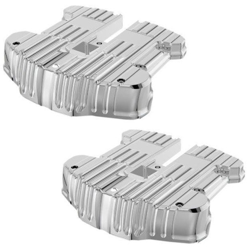 PartzBiz HD: 4404483-Rough Craft Chrome Grooved Rocker Box Cover RC-610-001 Harley M8 Motor 17-Up PartzBiz HD: 4404483-Rough Craft Chrome Grooved Rocker Box Cover RC-610-001 Harley M8 Motor 17-Up