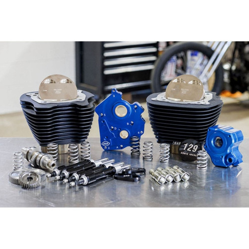 PartzBiz HD: 4404351-S&S 129" M8 Big Bore Oil Cool Power Pack Black Pushrod Gear Black for Harley | 310-1228 PartzBiz HD: 4404351-S&S 129" M8 Big Bore Oil Cool Power Pack Black Pushrod Gear Black for Harley | 310-1228