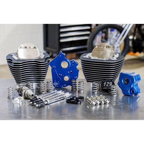 PartzBiz HD: 4404353-S&S 129 ” M8 Big Bore Oil Cool Power Pack Chrome Pushrod Chain Highlight สำหรับ Harley | 310-1223
