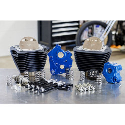 PartzBiz HD SS310-1226 - S&S 129 ” M8 Big Bore Water Cool Power Pack โซ่กระบอกกระทุ้งสีดำสำหรับ Harley | 310-1226