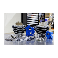 PartzBiz HD SS310-1236 - S&S 132 ” M8 Big Bore Water Cool Power Pack Chrome Pushrod Gear Granite 4 Harley | 310-1236