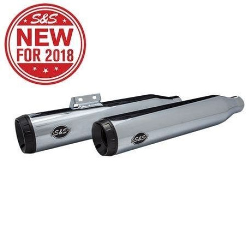PartzBiz HD: 4404306-S&S 550-0738 Chrome Grand National Slip-On Mufflers 18-19 Harley Softail M8 1801-1361 18011361 Milwaukee Eight