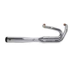 PartzBiz HD SS550-0790 - S&S 550-0791A Chrome Black Tips Race Only SuperStreet 2-In-1 Exhaust M8 Fat Bob Milwaukee Eight Harley davidson Softail Fat Bob FXFB 1800-2400 18002400
