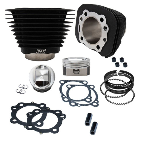 PartzBiz HD: 4404263-S&S 1250CC Black Cylinder Coversion Kit 5.5CC Dome Top 11:2:1 Harley XL 86-15 | 910-0446