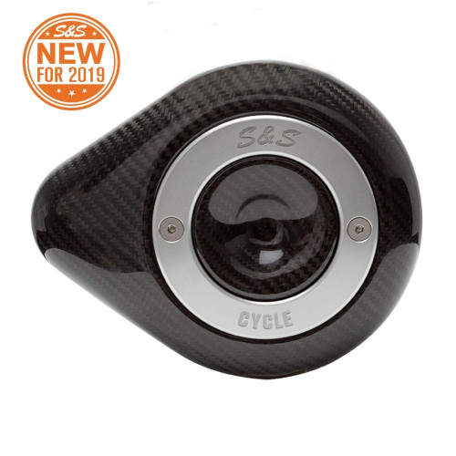 PartzBiz HD: 4404219-S&S Cycle 170-0501 Carbon Fiber Teardrop Cover for Stealth Air Cleaner Harley
