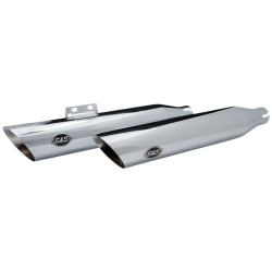 PartzBiz HD SS550-0753B - S&S Cycle Chrome Slash Cut 50 State Slip-On Mufflers Harley Softail M8 18-20 PartzBiz HD SS550-0753B - S&S Cycle Chrome Slash Cut 50 State Slip-On Mufflers Harley Softail M8 18-20