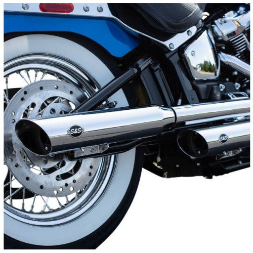PartzBiz HD: 4404144-S&S Cycle Chrome Slash Cut 50 State Slip-On Mufflers Harley Softail M8 2018 PartzBiz HD: 4404144-S&S Cycle Chrome Slash Cut 50 State Slip-On Mufflers Harley Softail M8 2018