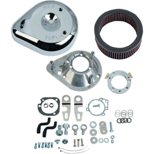 PartzBiz HD: 4404145-S&S Cycle Chrome Teardrop Stage 1 Air Cleaner for Harley EFI Sportster XL 07-17 | 170-0306B PartzBiz HD: 4404145-S&S Cycle Chrome Teardrop Stage 1 Air Cleaner for Harley EFI Sportster XL 07-17 | 170-0306B