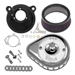 PartzBiz HD SS170-0437 - S&S170-0437 Chrome Stealth Mini Teardrop Air Cleaner 08-16 Harley FLH/T 16-17 Softail 484081