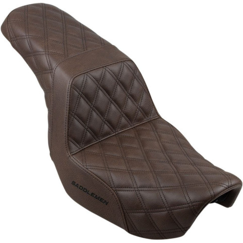 PartzBiz HD: 4403987-Saddlemen 806-04-175BR สีน้ำตาล Step Up Full LS ที่นั่ง 06-16 Harley Dyna FXDWG FLD 0803-0589 08030589