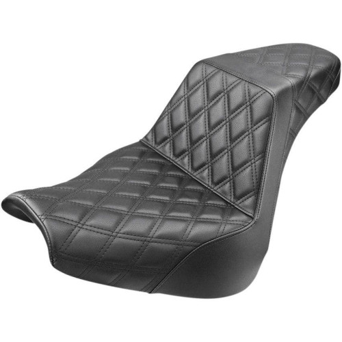 PartzBiz HD: 4403964-Saddlemen 818-31-175 Saddlehyde Stitched 2-Up Seat 18-20 Harley Softail Breakout FXBR FXBRS Step Up Customอัพเกรดเปลี่ยนที่ดีที่สุดใหม่จักรยานรถจักรยานยนต์ที่นั่งอานDiamond Latticeเย็บหนัง