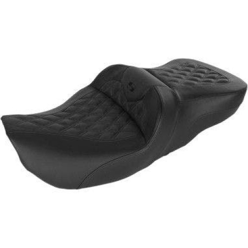 PartzBiz HD: 4403936-โซฟา Saddlemen สีดำถนน LS Diamond Stitch Seat Harley 97-07 FLHR & 06-07 FLHX
