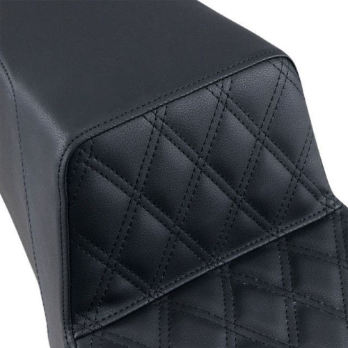 PartzBiz HD: 4403919-Saddlemen สีดำ Front Lattice Stitch LS Diamond Step Up Seat Harley FLH 97-07 | 897-06-172