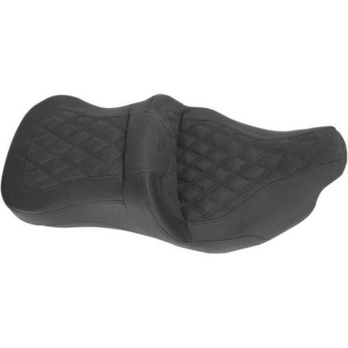 PartzBiz HD: 4403926-โซฟา Saddlemen Black Heated LS Diamond Road 2 ที่นั่ง 08-23 Harley FL | 808-07B-182HCT