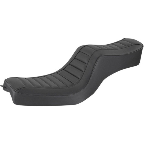 PartzBiz HD: 4403930-Saddlemen Black Hog Killers 2-Up Seat Pleated Gel Harley Dyna FXD 06-17