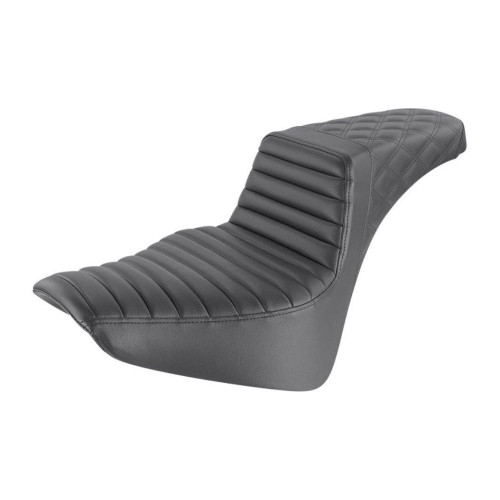 PartzBiz HD: 4403852-อานม้าสีดำ Step Up 2-Up Seat Tuck n Roll & Lattice Stitched Softail 18-23