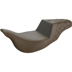 PartzBiz HD DS08011361 - Saddlemen Brown Unknown Gripper Step Up 2-Up Gel Seat Harley Touring 08-23