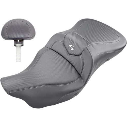 PartzBiz HD: 4403808-Saddlemen คาร์บอนไฟเบอร์ขยายอุ่นแผนที่โซฟาที่นั่งและพนักพิง HD FLH/T 08-Up ใหม่ที่ดีที่สุด bagger Dresser ที่นั่งอัพเกรดเปลี่ยน