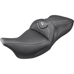 PartzBiz HD DS08011166 - Saddlemen Carbon Fiber Road Sofa Two Up Seat Harley FLHT FLHT FLT 08-23 FLHT FLHT FLT 0801-1166 08011166 808-07B-185