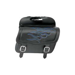 PartzBiz HD DS35010772 - Saddlemen Highwayman Tatto Blue Stitch Medium Universal Throwover กระเป๋าข้าง | 3501-0772 PartzBiz HD DS35010772 - Saddlemen Highwayman Tatto Blue Stitch Medium Universal Throwover กระเป๋าข้าง | 3501-0772
