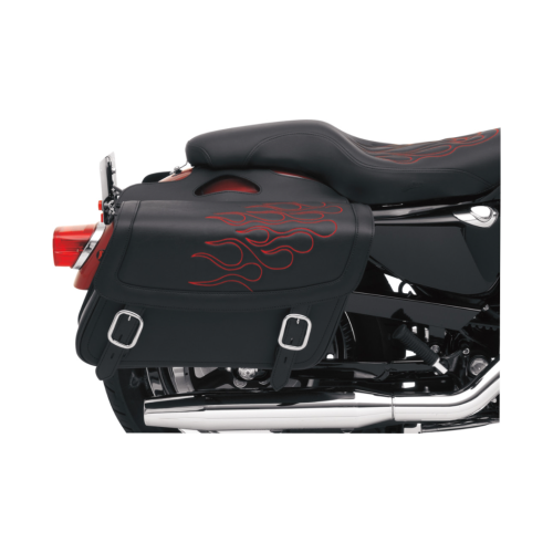 PartzBiz HD: 4403659-Saddlemen Highwayman Tatto Red Stitch Large Universal Throwover Saddlebags  | X021-05-0412