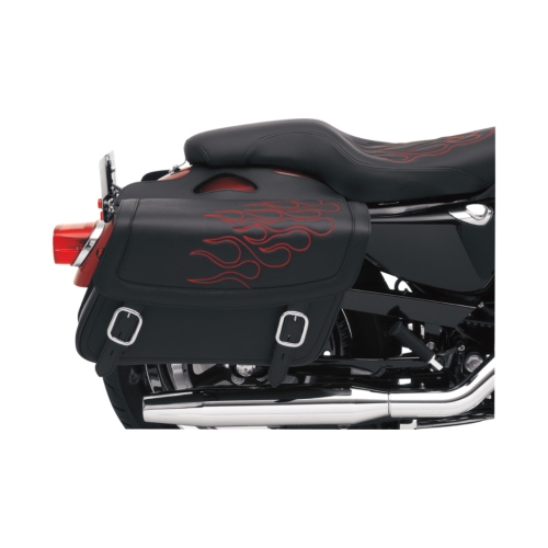 PartzBiz HD: 4403660-Saddlemen Highwayman Tatto Red Stitch Medium Universal Throwover Saddlebags  | X021-05-0402