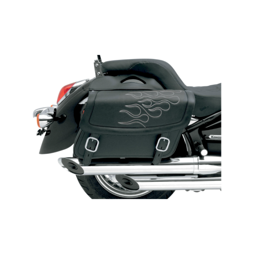 PartzBiz HD: 4403663-Saddlemen Highwayman Tatto Silver Stitch Medium Universal Throwover Saddlebags  | X021-05-0403
